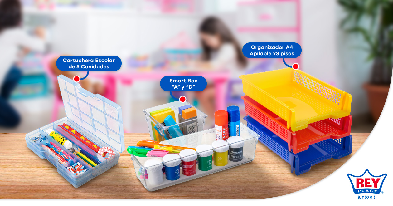 Enséñale a separar sus útiles por categorías